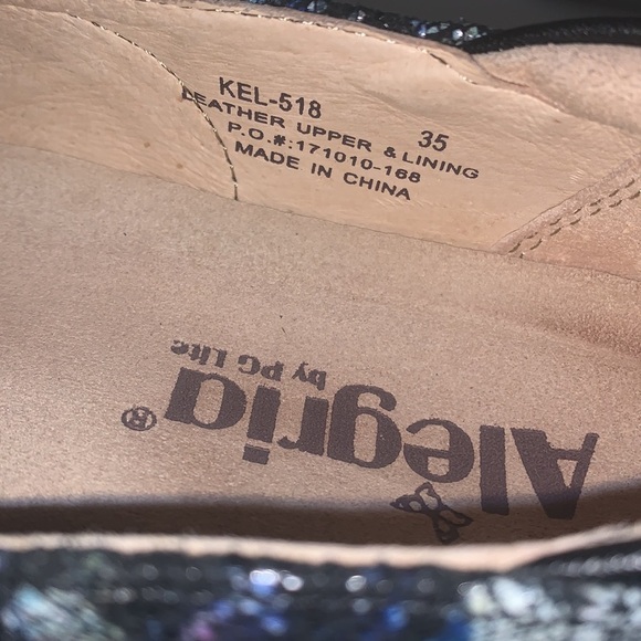 Alegria blue patterned comfortable shoes size 5.5 - Picture 5 of 6